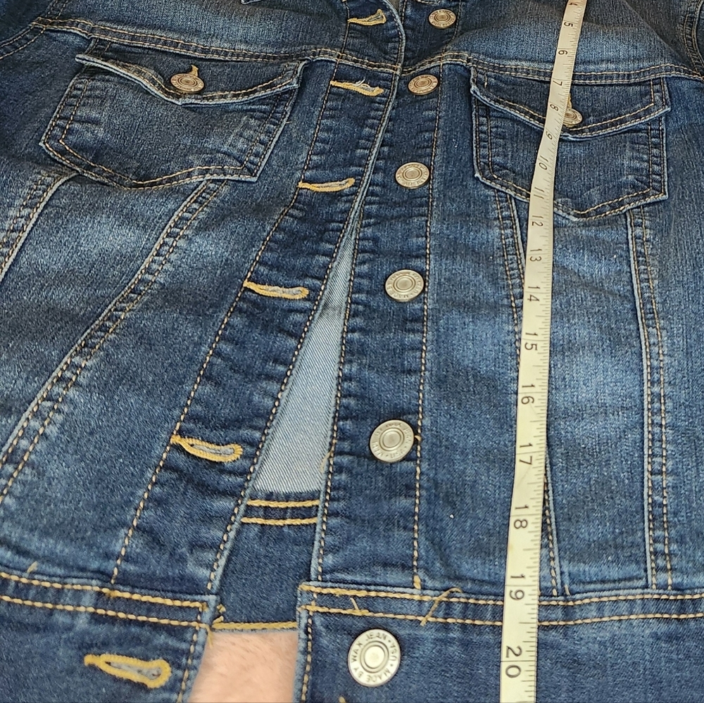 Women's Upcycled Lotus Jean Jacket, 1X - Picture 5 of 7
